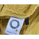 Akemi + Kin Tunic Dress Yellow Gold Slip Embroidery Bell Sleeve Size XL Extra La Photo 8