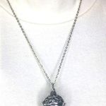 Essential oil filigree diffuser necklace silver tone 20" chain Photo 0