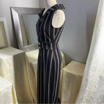 Almost Famous Black and White Pinstripe Jumpsuit Photo 9