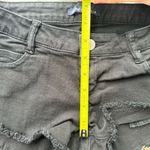 Brandy Melville Cut Off Frayed Hem Denim Jean Shorts in Black Photo 2