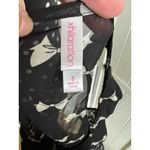 Xhilaration  Womens Tank Blouse Sz S Sheer‎ Black Cream Bow Print Racerback Photo 7