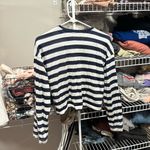 Madewell  Navy and White Striped Top Photo 1