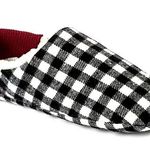 Wondershop Buffalo Check Sherpa Lined Pull On Unisex Slippers with Grippers NEW! Black Size undefined Photo 0