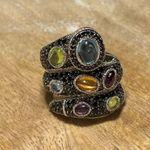 Judith Ripka  Sterling Black Spinel & Multi-Gemstone Ring Photo 2