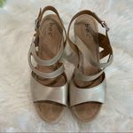 boc strappy wedge heels champagne colored sz‎ 10 Gold Photo 1