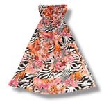Jennifer Lopez Summer Oasis floral zebra print strapless maxi dress NWT Photo 10
