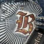 Rock Revival Jeans Size 27 Denisa Straight Buckle Cotton Stretch Bling Stitch Photo 12