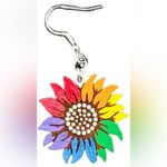 3/ $15 Brand New Multi colored Sunflower earrings Photo 3
