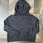 Gap Softspun Crop Hoodie Women’s Size Large Black Marl Photo 0