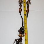Retro Bee Rose Bird Bead Cluster Necklace Extra Long Y Drop 32" Boho Bohemian Photo 10