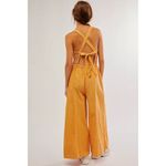 Free People forever and always Yellow Melo Pearl jumpsuit size xl Photo 13