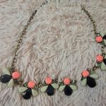 J.Crew Floral Necklace with Pink and Black Accents Photo 2