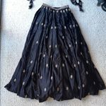 Lashkaraa Embroidered Satin Lehenga Black and Gold XS/S Size undefined Photo 8