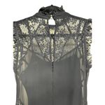 ASOS  High Neck Long Black Lace Short Sleeve Dress Women’s Size 4 Photo 5