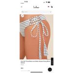 Ellejay  Puka Black & White Striped String Bikini size s/m Photo 10
