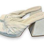 Circus by Sam Edelman Circus NY Marianna Block Heel White Vegan Leather Sandals Size 6.5 Photo 0