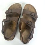 Birkenstock Birki’s  Brown Leather Strappy Buckle Sandals Size 42 US 11 Photo 2