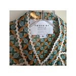 Tuckernuck  The Shirt by Rochelle Behrens Ruffle Short Sleeve Blouse Sz. M Photo 2