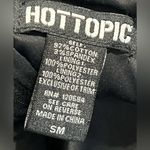 Hot Topic  MED red & black floral swing halter dress scalloped bust trim pin up Photo 6