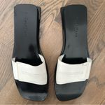 Cole Haan Vintage Japanese Asymmetrical Platform Leather Sandal White Black 9B Photo 3