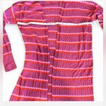 Loft  Pink Red Purple Striped Duster Cardigan Open Front Longline Knit Sweater S Photo 10