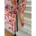 Ann Taylor Vintage Y2K Silk Pink Orange Babydoll Sleeveless V-neck Blouse Photo 3