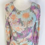 New Rotate Ulla Floral Print Ruched Mesh Long Sleeve Bodycon Dress Size 2 Multi Photo 7