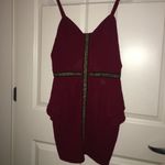 Akira 🆕 Bodycon Peplum Dress in Wine Photo 3