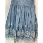 Rush Women's Smocked Back Spaghetti Strap A-Line Mini Dress Blue Size Medium Photo 4
