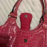 Pink Satchel Purse Faux Alligator Skin Shoulder Bag Photo 3