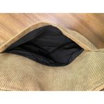 Y2K Academia Preppy Back to School Corduroy Brown Messenger Bag Full Zip Closure Photo 4