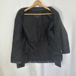 Jaclyn Smith Genuine Leather Blazer Jacket Black Button‎ Up Womens Large Photo 6