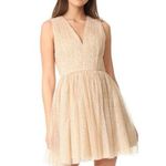 Alice + Olivia ππ Monica Tulle Party Dress ~ Natural Gold Glitter 4 NWT Photo 5