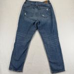 American Eagle Womens‎ Size 8 Medium Wash Ripped Knee Mom Jeans Comfort Stretch Blue Photo 12