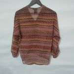 About A Girl  XS Mauve Orange Draped Top Photo 5