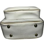 Wilson Vintage Retro White Leather Gold Trim Top Handle Tennis Golf Bag Photo 6