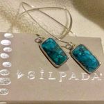 Silpada  OASIS Sterling Silver 925 Turquoise Drop Earrings NIB HTF Photo 11