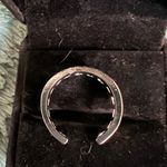 Gorgeous Women’s Stainless Steel Silver Faux Amethyst Adjustable Ring Size 6 Photo 2