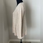 Harlowe $ Graham Harlowe & Graham Tan/Cream Light Weight Long Sleeve Sweater Size Extra Small Photo 4