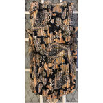 Elan  Paisley Mini Dress Size Small Tiered Fully Lined Sheer Overlay Photo 5