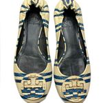 Tory Burch Reva Nautical Stripe Leather Ballet Flat sz 6 Photo 0