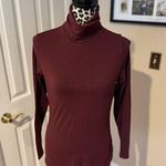 Lands' End Women's Maroon Long Sleeve Turtleneck Cotton Size Small Shaped Fit Photo 0