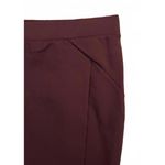 Mario Serrani  Italy Skirt Size XL Extra Large Mini Burgundy Maroon Rayon Nylon Photo 3