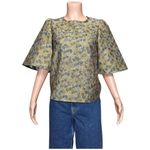 Sézane  Gabrielle Blouse, Jacquard Floral, FR36/US4 Photo 8