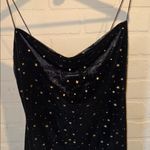 Zaful  dress medium velvet gold star print Black Starry NEW stretch polyester Photo 2
