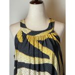 Chico's  Black And Gold‎ Zebra Print Jersey Sleeveless Halter Neck Maxi Dress S Photo 6