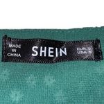 SheIn Green & White Floral Detail Tank Crop Top Shirt Women’s Size Small Design! Photo 1