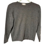 Henri Bendel Vintage  New York Merino Wool Grey Crewneck Sweater Size Medium Photo 0