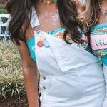 Berksha White Denim Overall Dress Photo 0