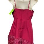 Sam Edelman Feather hem sheath Red Wine Dress NWT $158 Valentines Lady in Red Photo 4